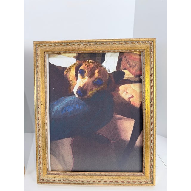 Pair Vintage Italian Red Bole Gold Gilt Wood,Easel Back Picture Frames Under Glass For Sale - Image 14 of 15