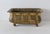 Metal Handcrafted Italian Rectangular Hammered Brass Planter Jardiniere Curved Edging Ball Feet Details Vintage Mid-Century For Sale - Image 7 of 13