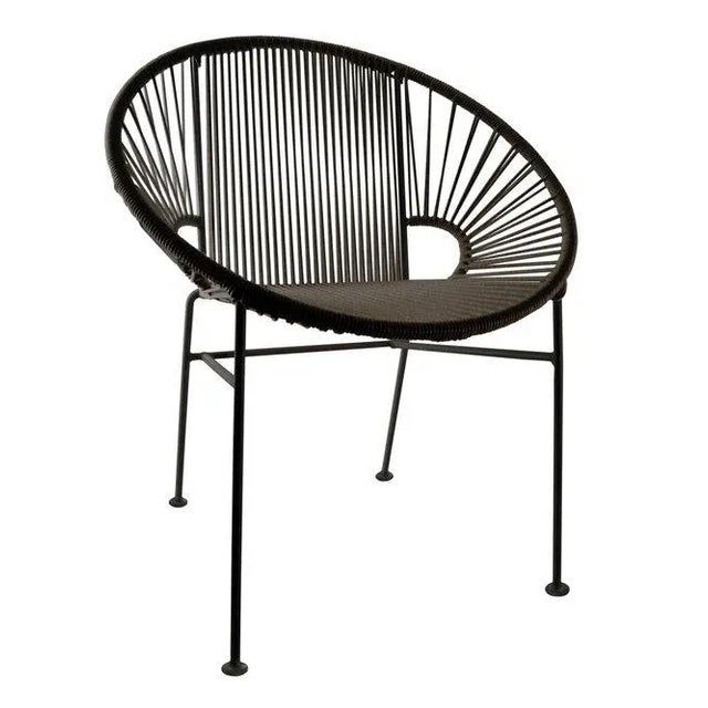 Black on Black Concha Chair For Sale - Image 4 of 5