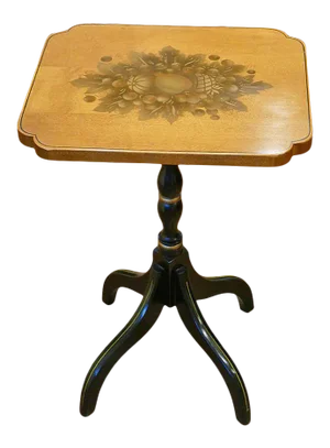 Vintage Hitchcock Stenciled Candlestick Side Table