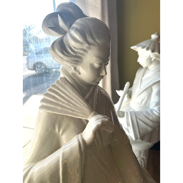Large Chinoiserie Blanc De Chine Style Oriental Figures For Sale - Image 13 of 14
