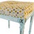 Mid 20th Century French Louis XVI Style Blue Painted Footstools With Brass Accents & Polka Dot Cut Velvet - A Pair For Sale - Image 10 of 18