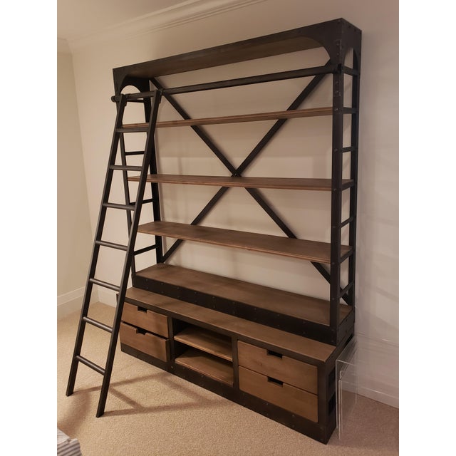 Restoration Hardware Bookshelf 1950s Dutch Shipyard Shelving Chairish