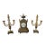 3 Piece 19th Century Graux Marly Fres Clock Set For Sale