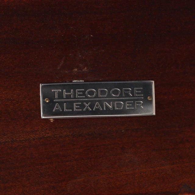 Wood 1990s Large Mahogany Slab Table With Chrome Accents For Sale - Image 7 of 9