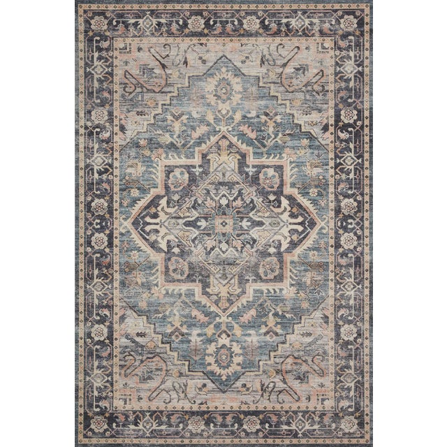 Loloi Rugs Hathaway Navy Blue/Multi 5'-0" x 7'-6" Area Rug For Sale