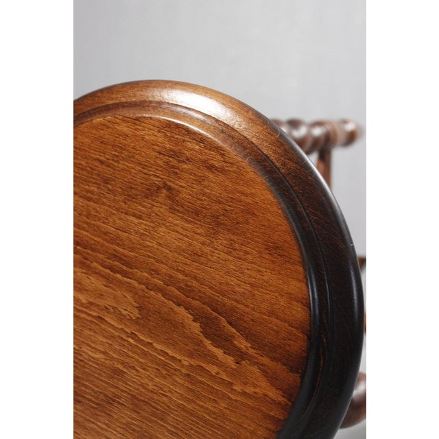 Brutalist Turned Wood Stool, 1950s For Sale - Image 14 of 15