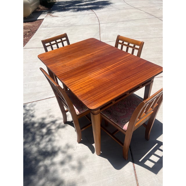 Brown 1940s Dining Table & Chairs - Sturdy, Stylish & Full of Character! For Sale - Image 8 of 18