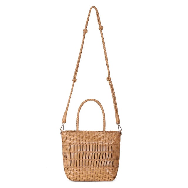 Contemporary Kaya Cognac Small Tote Crossbody For Sale - Image 3 of 4