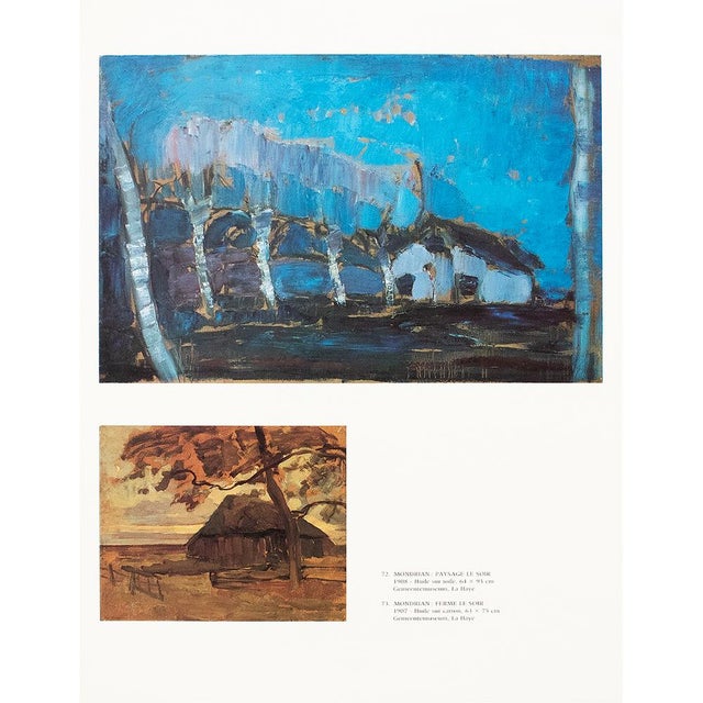 1991 After Piet Mondrian "Evening Landscape", Full-Color Parisian Print For Sale