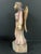 Wood Vintage Hand Carved Wooden Stnading Angel Playing Lyre Instrument Sculpture For Sale - Image 7 of 8