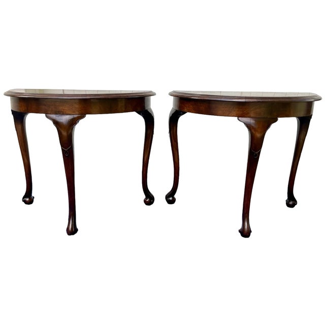 1960s Vintage Demi Lune Table With Three Legs For Sale - Image 10 of 12