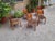 1960s Vintage Chairs in Light Wood and Fabric Seat with Curved Backrest, 1960s, Set of 5 For Sale - Image 5 of 12