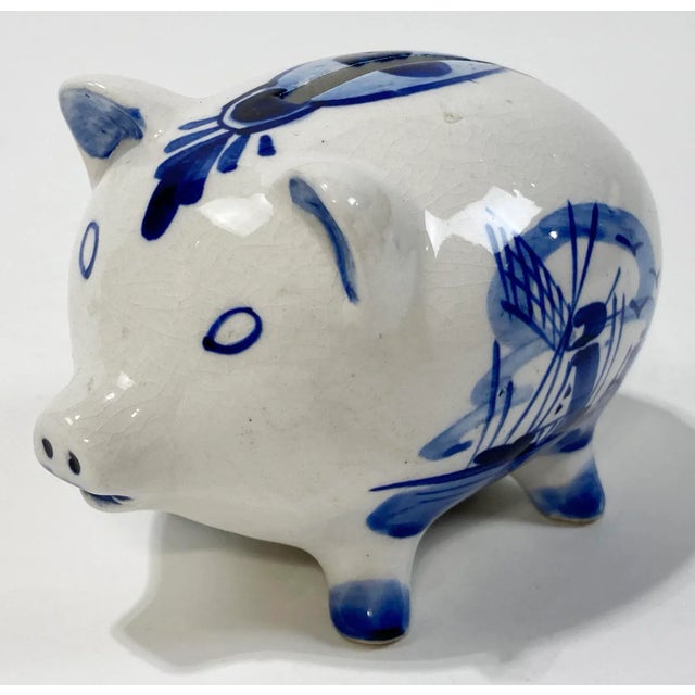 Figurative Delft Style Piggy Bank For Sale - Image 3 of 11
