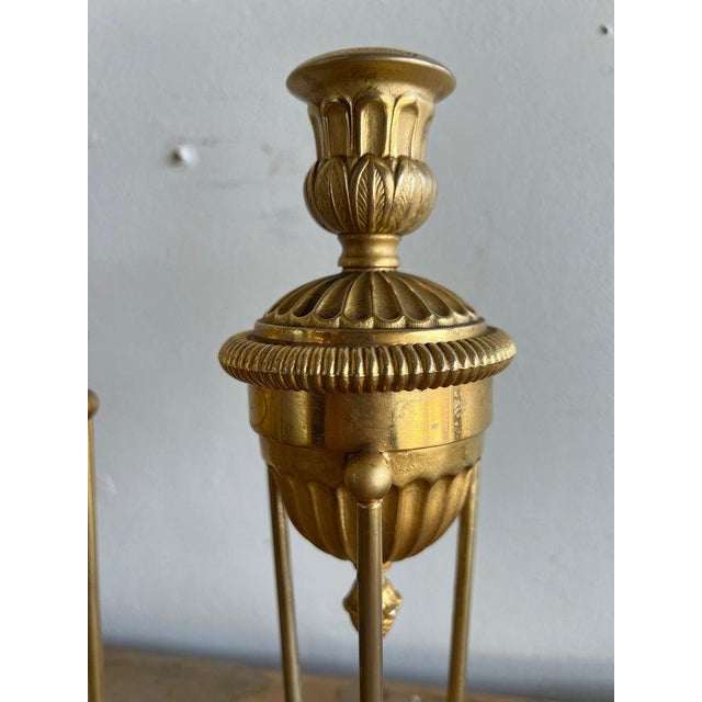 Early 20th Century Bronze Candle Holders For Sale - Image 4 of 11