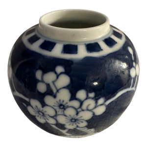 Vintage Blue & White Prunus Blossom Ginger Jar