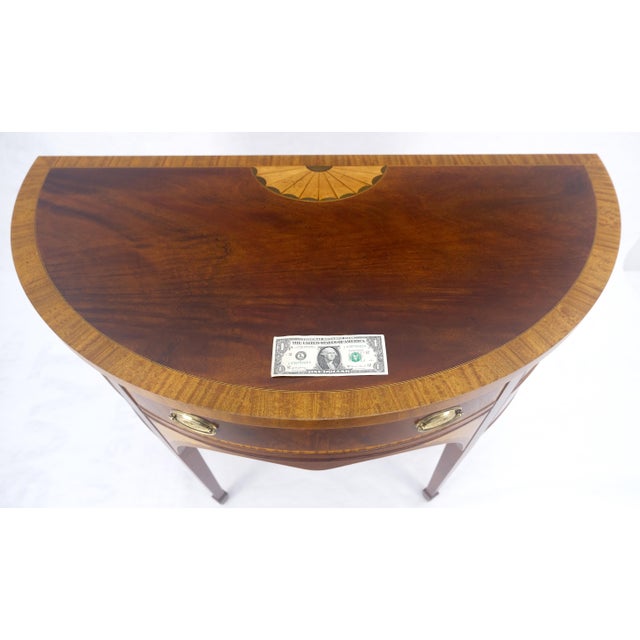 Brown Baker Banded Inlayed Demi Lune Federal Sideboards MINT! For Sale - Image 8 of 18