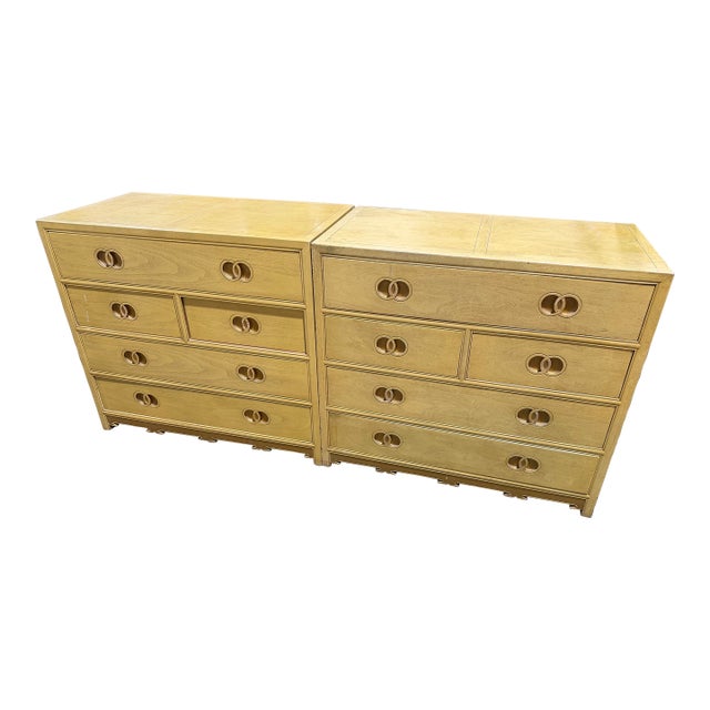 Baker X Michael Taylor "Far East Collection" Chest of Drawers - Set of Two For Sale