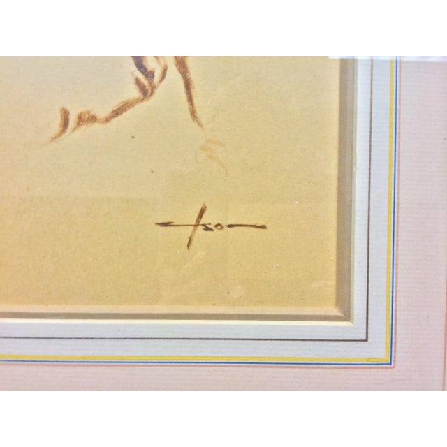 Traditional "Taking the Reins" Polo Watercolour by Graham Isom (Uk, B.1945-) For Sale - Image 3 of 3