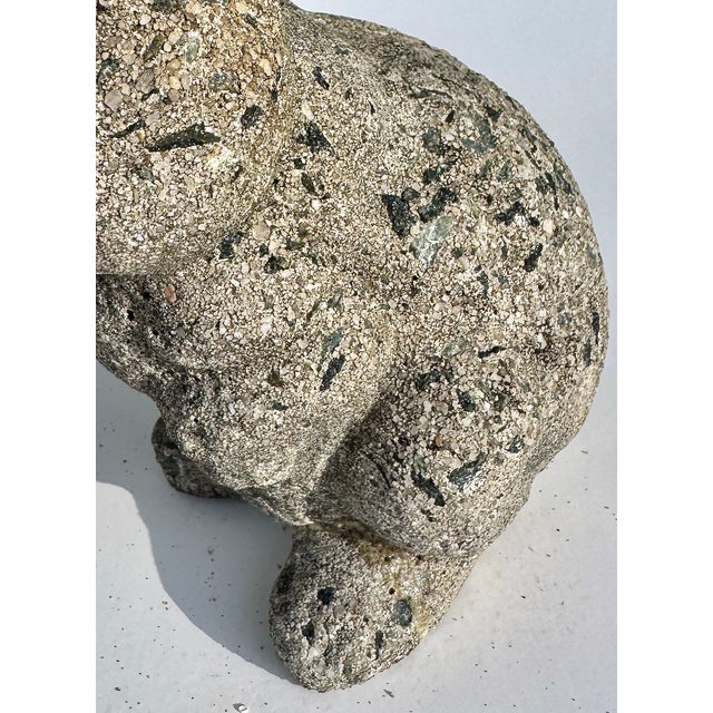Gray Reconstituted Stone Rabbit Garden Ornament For Sale - Image 8 of 8