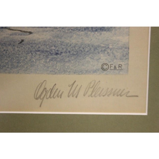 Printmaking Materials "Atlantic Salmon Fishing" Print by Ogden M Pleissner For Sale - Image 7 of 11
