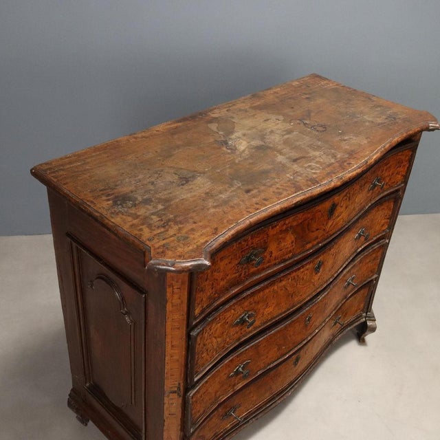 Baroque Chest of Drawers in Walnut and Bronze For Sale - Image 9 of 12
