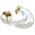 This pair of Kenneth Jay Lane clear lucite hoop post earrings is in great condition Like new! The KJL is stamped on gold...