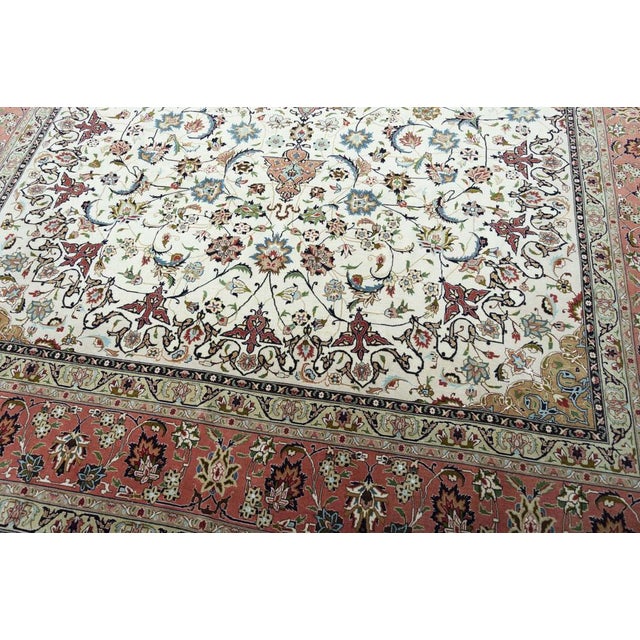 Hand-Knotted Rug with Silk, 2010s For Sale - Image 11 of 12