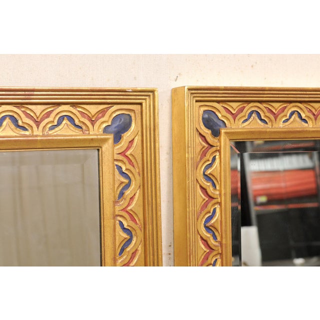Mid 20th Century Large Pair of Richly Decorated Gilt Mirrors For Sale - Image 12 of 12