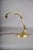 Art Nouveau Brass Desk Lamp with Adjustable Gooseneck, Fluted Glass Shade and Floral Relief Base, Europe, 1920s For Sale - Image 6 of 10