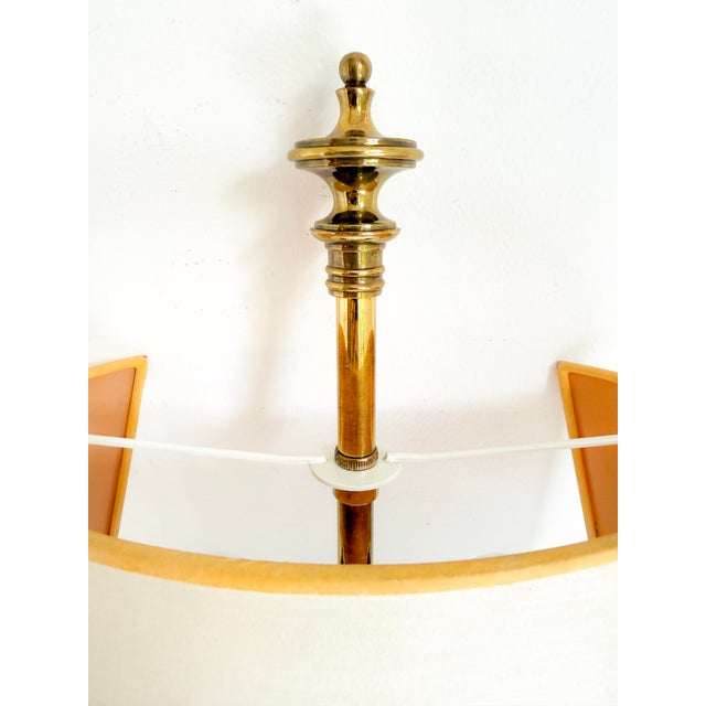 Vintage Neoclassical Brass Wall Lamp with Off-White Shade, 1970s For Sale - Image 18 of 18