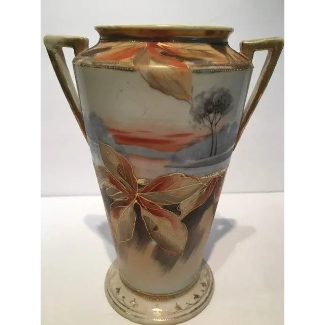 Art Nouveau Antique Nippon Morimura Brothers Art Nouveau Vase For Sale - Image 3 of 10