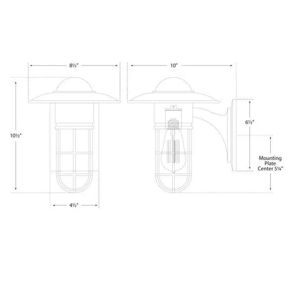 Visual Comfort Chapman & Myers for Visual Comfort Signature Marine Indoor/Outdoor Wall Light in Bronze with Seeded Glass For Sale - Image 4 of 4