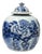 Oriental Blue White Big Flower Porcelain Large Ginger Jar For Sale