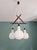 Scandinavian Chandelier in Teak and White Opaline Glass, 1960s For Sale - Image 14 of 18