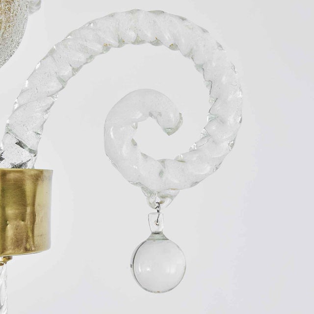 Vintage Blown Glass Chandelier, 1940s For Sale - Image 6 of 16
