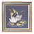 Blue Hand Stitched Embroidered Swan Wall Hanging, Framed For Sale