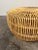 Mid-Century Modern Hand Woven Round Top Natural Rattan Ottoman For Sale - Image 3 of 7