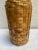 Wood Demijohn Rattan Wrapped Green Wine Bottle Original Tag, Vintage 1951 For Sale - Image 7 of 11