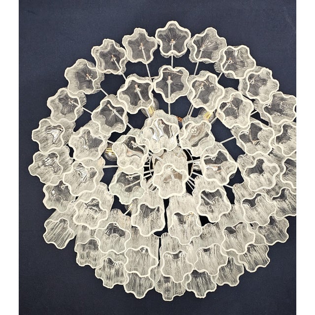 Vintage Murano Glass Ceiling Light in the style of Barovier, Italy, 1980s For Sale - Image 9 of 12