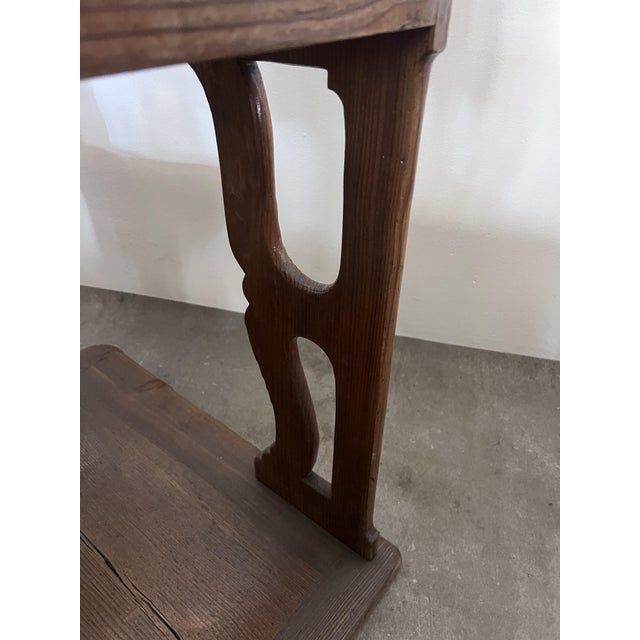 Brown Antique School Desk, 1890s For Sale - Image 8 of 9