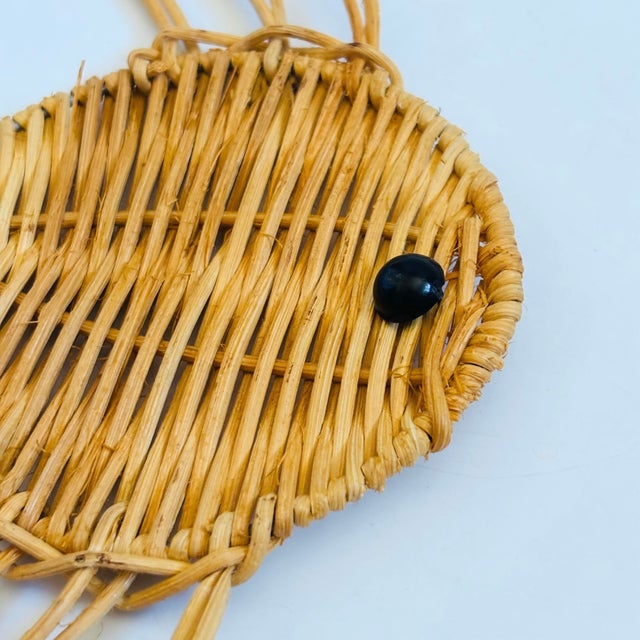 Late 20th Century Vintage Wicker Fish Wall Hanging For Sale - Image 5 of 9