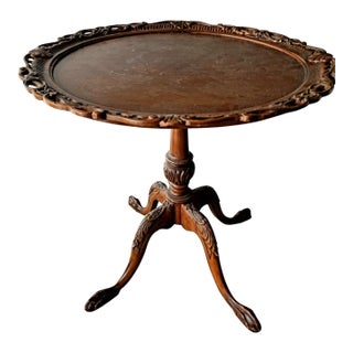 Vintage Walnut Side Table For Sale