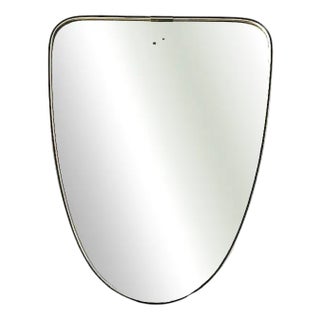 Mid-Century Asymmetrical Mirror Brass 1950s For Sale