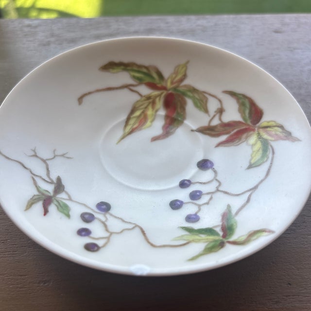 Circa 1770 Antique Bow Porcelain Tea Cup and Saucer With Hand Painted Designer Mark For Sale In Los Angeles - Image 6 of 12