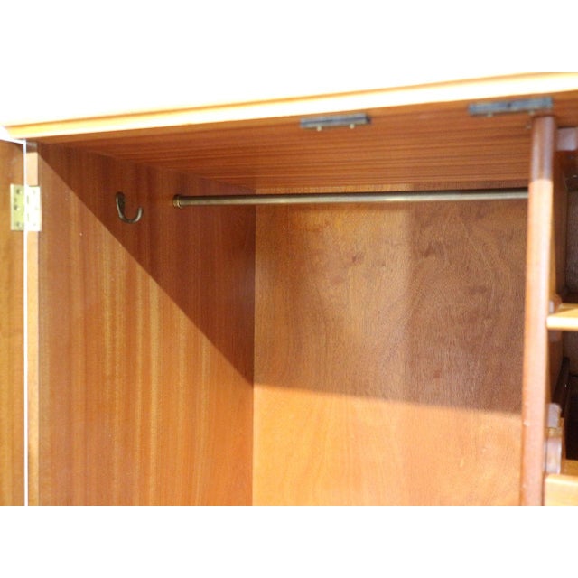 Mid Century Modern Teak Wardrobe Armoire by Alfred Cox Danish Style For Sale - Image 12 of 15