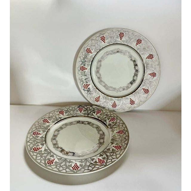 Late 19th Century Wedgwood Grape Scrollwork Plates- a Pair For Sale - Image 4 of 7