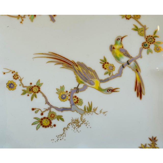 Italian Richard Ginori Italian Porcelain Bird & Floral Tray For Sale - Image 3 of 3