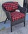 Bar Harbor black painted wicker chair w/ custom made Pendleton blanket cushions seat & back cushions are removable if need...