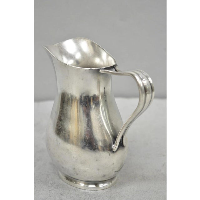 Silver Vintage 1940s Us Navy Reed & Barton Silver Plated Soldered Small Creamer Pitcher For Sale - Image 8 of 14
